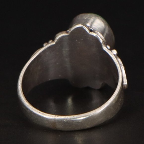 Boho Bali 7 1/4 Turquoise Rings Sterling Silver 7.25 Filigree Turquoise - Picture 4 of 4